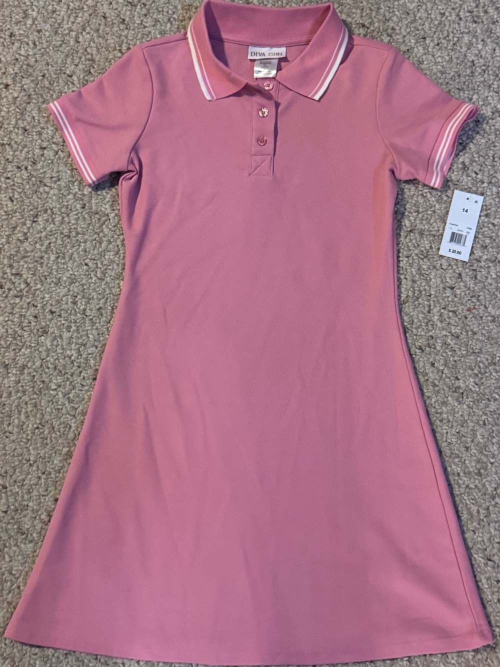 Pink Polo Dress for Kids